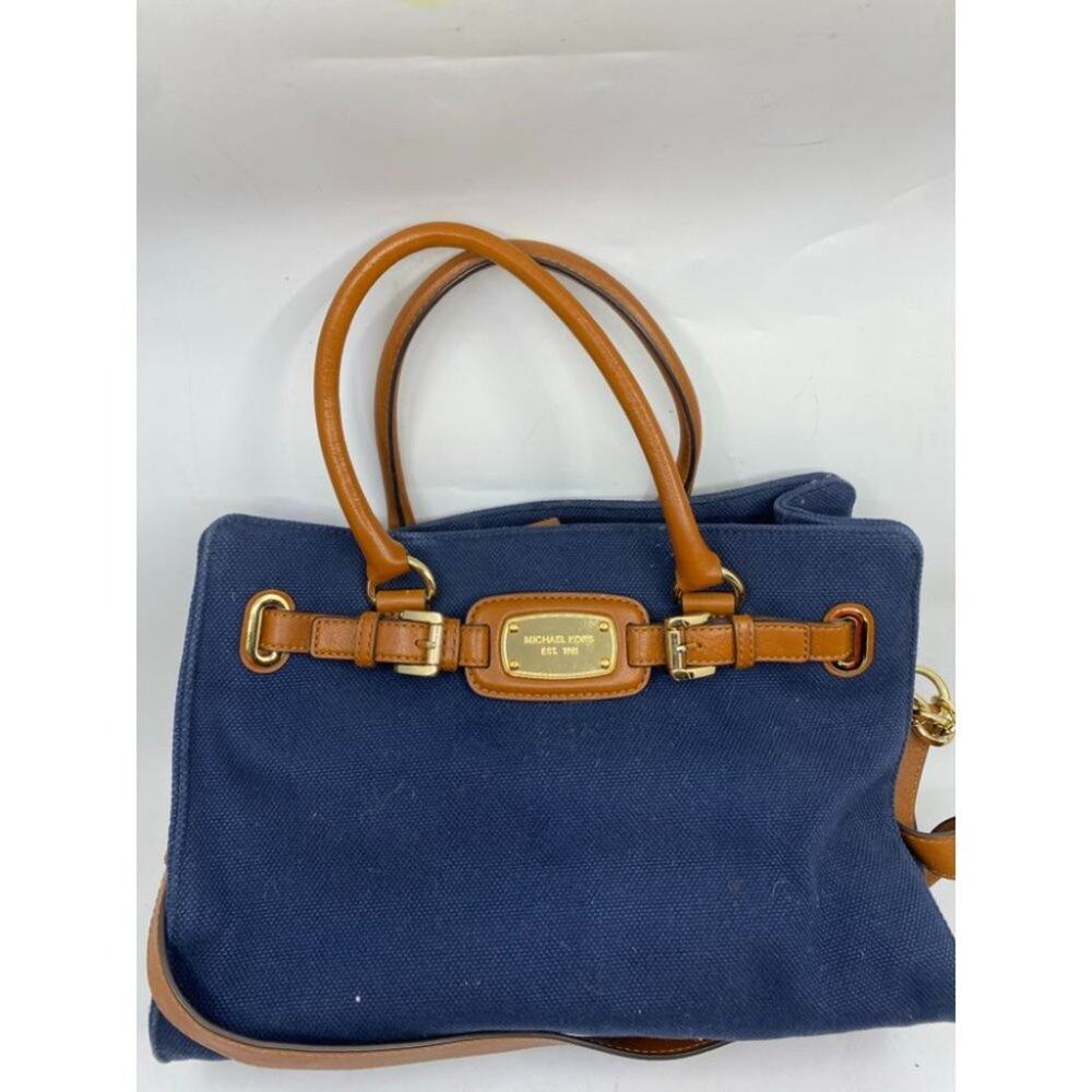 MICHAEL KORS Blue Inter Woven Canvas Shoulder Bag - Picture 3 of 16